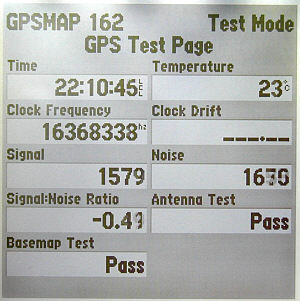 Testbildschirm 2 des GPSMap 162 (25KB)